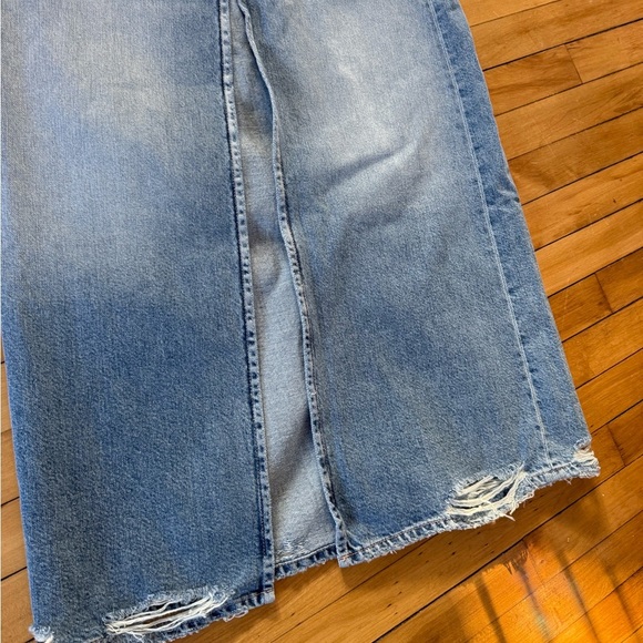 Icon Denim Los Angeles maxi front slit denim skirt - Picture 5 of 10